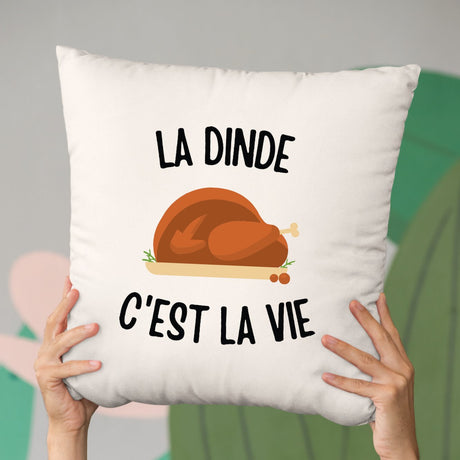 Coussin La dinde c'est la vie Beige