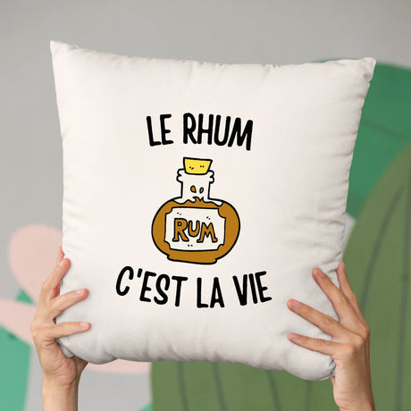 Coussin Le rhum c'est la vie Beige