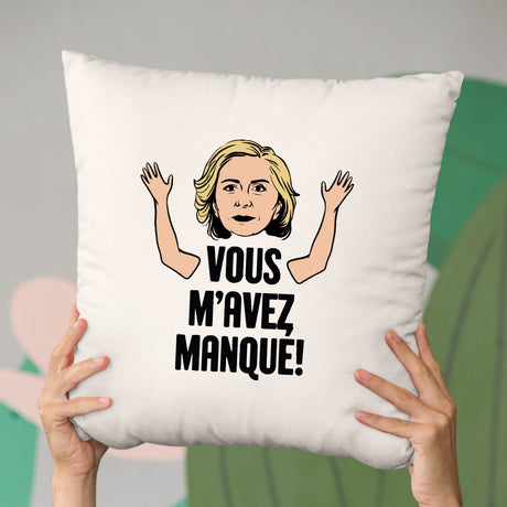 Coussin Vous m'avez manqué Beige