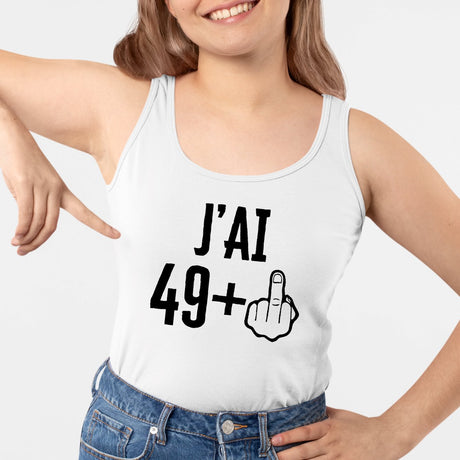 Débardeur Femme J'ai 50 ans 49 + 1 Blanc