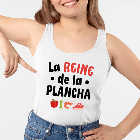 Débardeur Femme La reine de la plancha Blanc