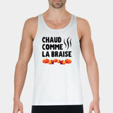 Débardeur Homme Chaud comme la braise Blanc