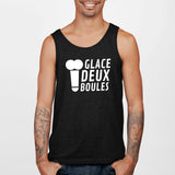 Débardeur Homme Glace deux boules Noir