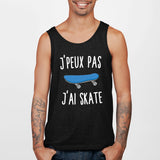 Débardeur Homme J'peux pas j'ai skate Noir