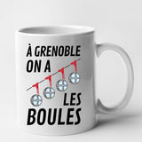 Mug À Grenoble on a les boules Blanc