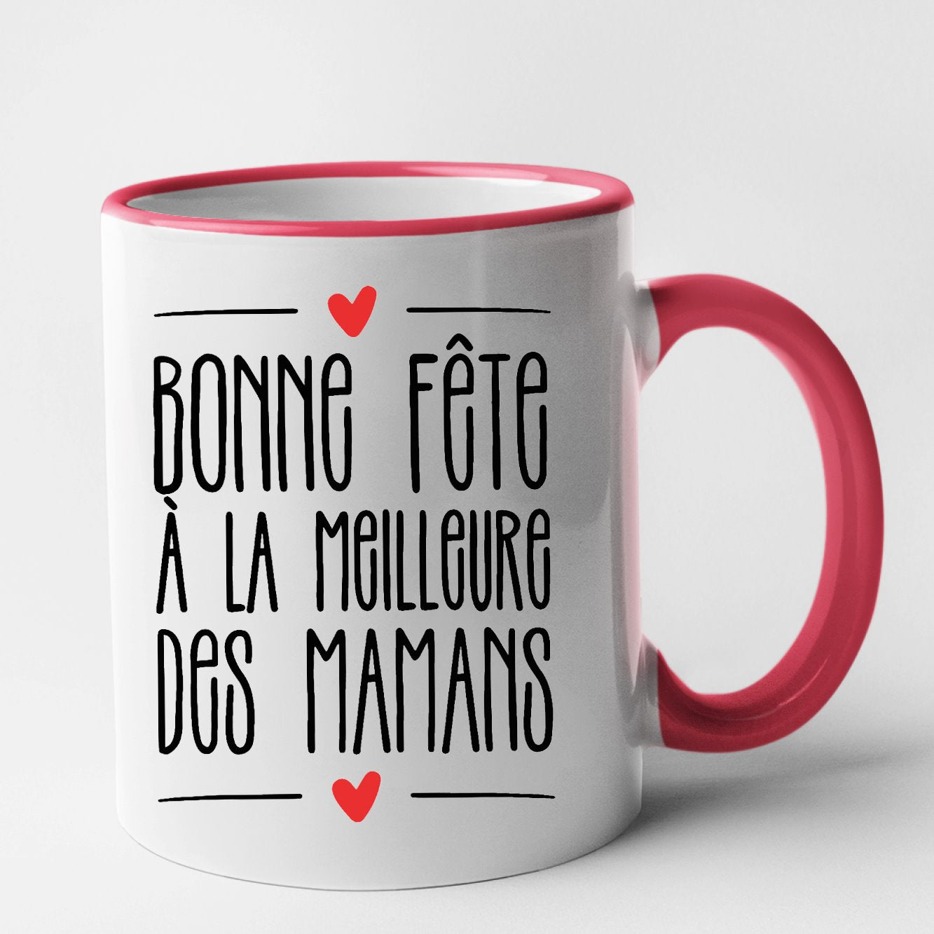 Mug Bonne fête à la meilleure des mamans Rouge