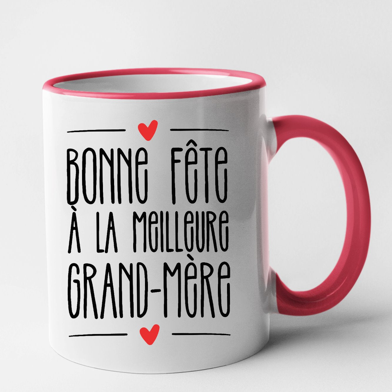 Mug Bonne fête à la meilleure grand-mère Rouge