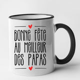 Mug Bonne fête au meilleur des papas Noir