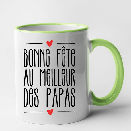 Mug Bonne fête au meilleur des papas Vert