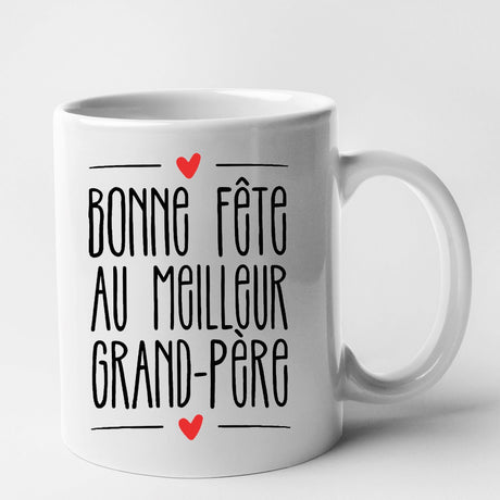 Mug Bonne fête au meilleur grand-père Blanc