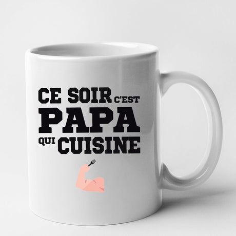 Mug Ce soir c'est papa qui cuisine Blanc