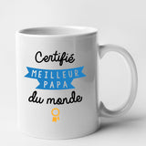 Mug Certifié meilleur papa du monde Blanc