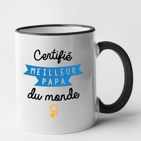 Mug Certifié meilleur papa du monde Noir