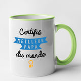 Mug Certifié meilleur papa du monde Vert