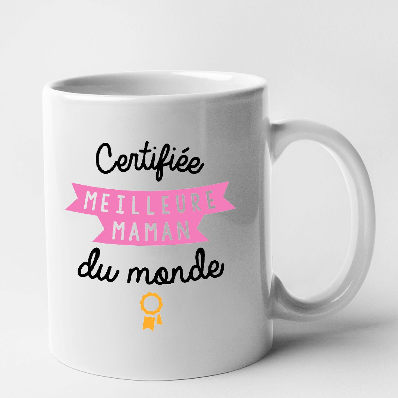 Mug Certifiée meilleure maman du monde Blanc