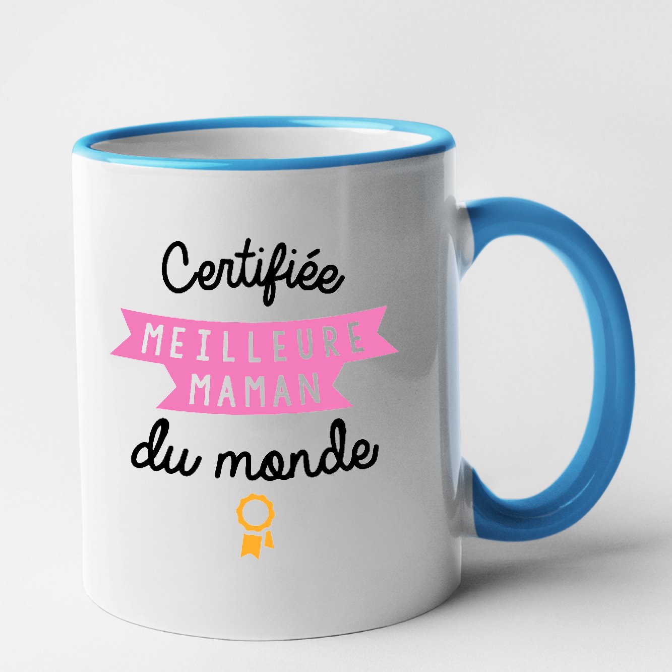 Mug Certifiée meilleure maman du monde Bleu