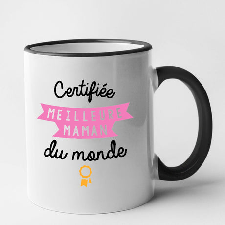 Mug Certifiée meilleure maman du monde Noir