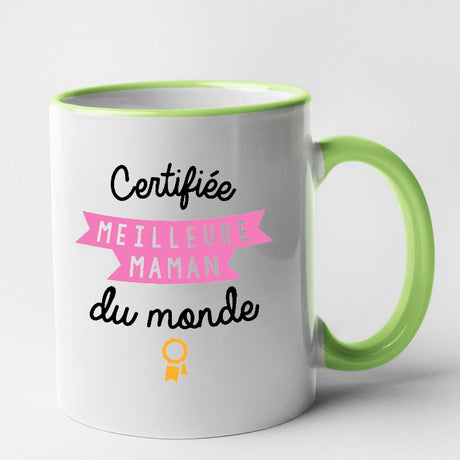 Mug Certifiée meilleure maman du monde Vert