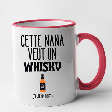 Mug Cette nana veut un whisky Rouge