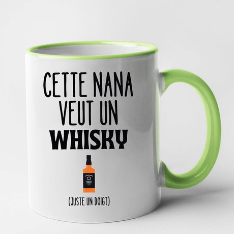 Mug Cette nana veut un whisky Vert