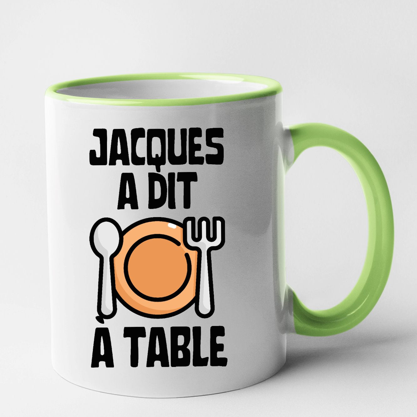 Mug Jacques a dit à table Vert