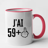 Mug J'ai 60 ans 59 + 1 Rouge