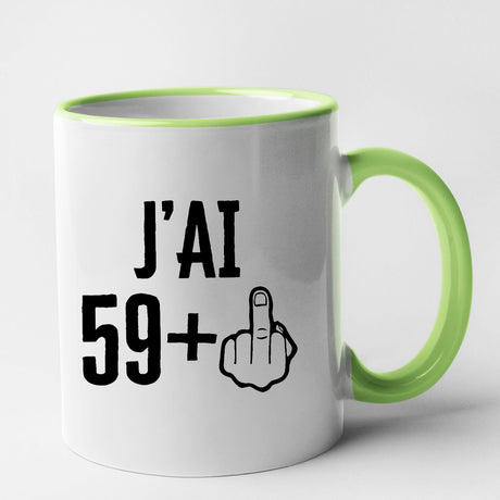 Mug J'ai 60 ans 59 + 1 Vert