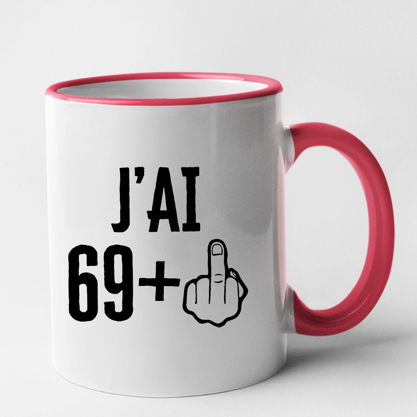 Mug J'ai 70 ans 69 + 1 Rouge