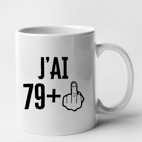 Mug J'ai 80 ans 79 + 1 Blanc