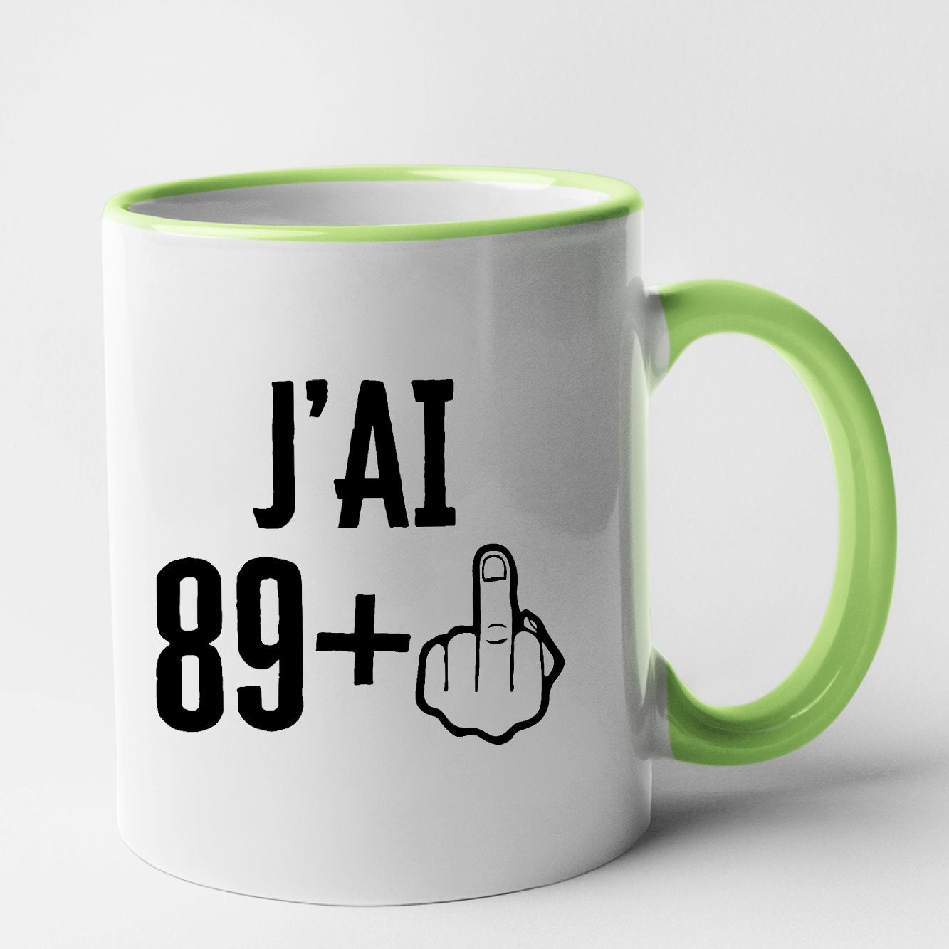 Mug J'ai 90 ans 89 + 1 Vert