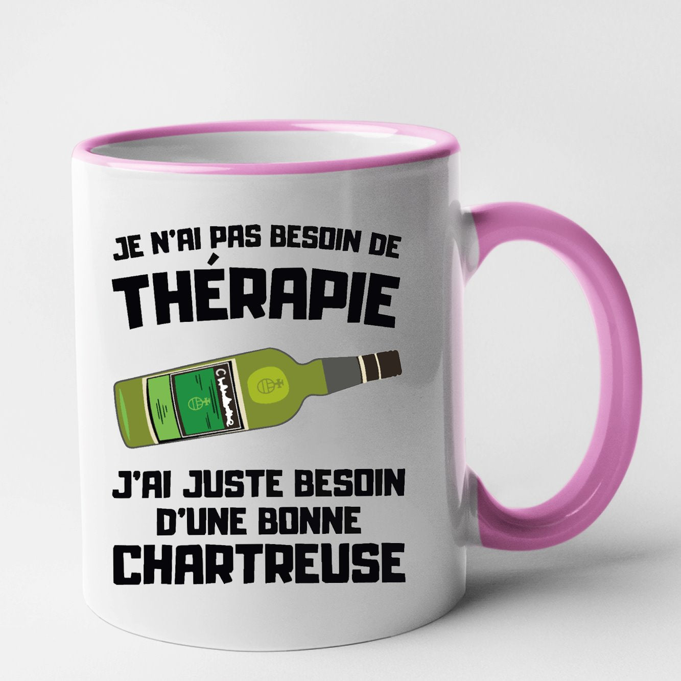 Mug Je n'ai pas besoin de thérapie juste d'une chartreuse Rose