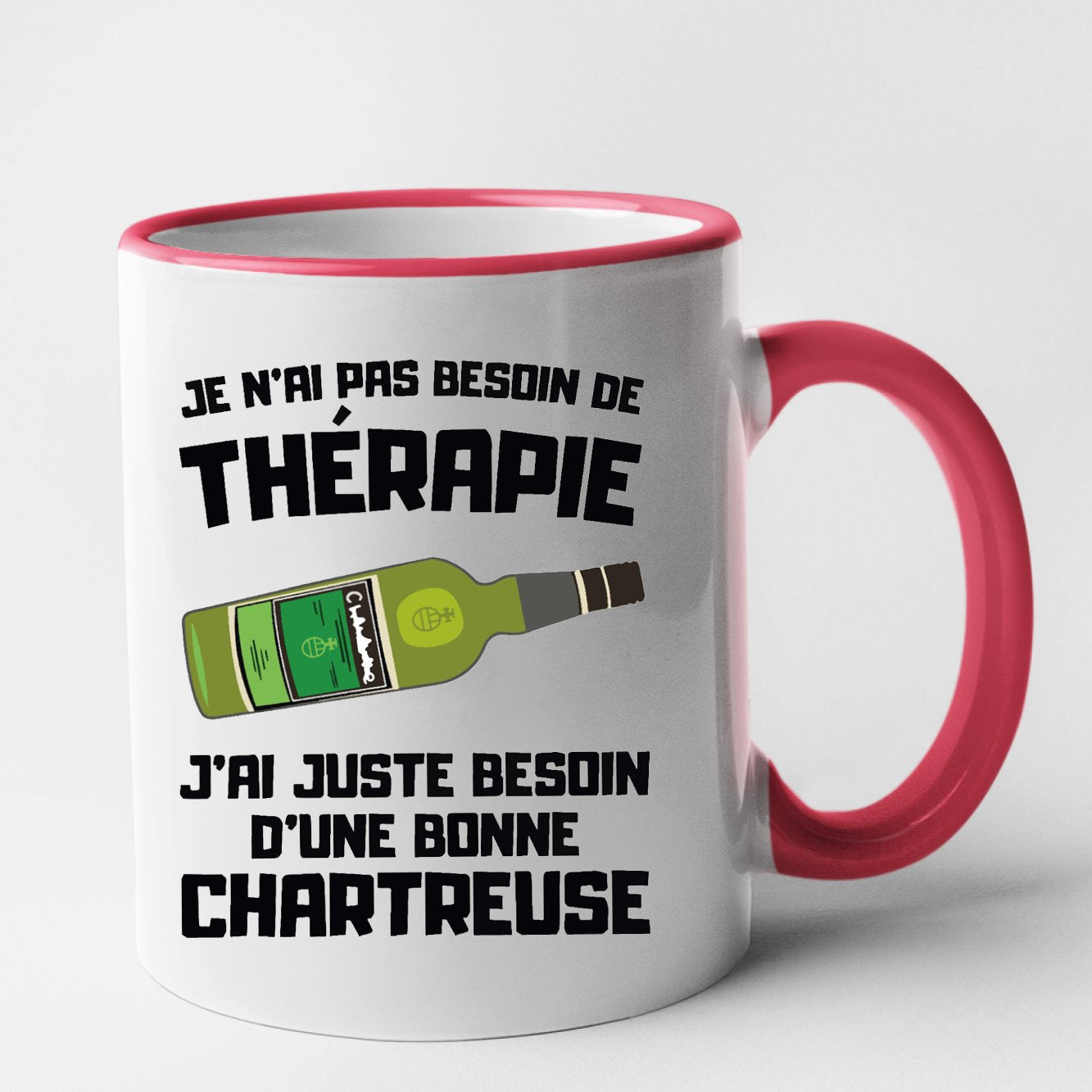 Mug Je n'ai pas besoin de thérapie juste d'une chartreuse Rouge