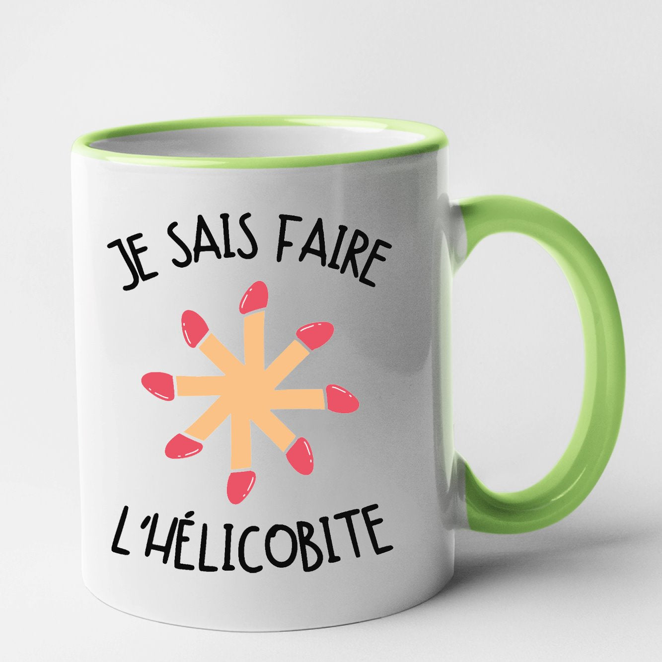 Mug Je sais faire l'hélicobite Vert