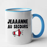 Mug Jeanne au secours Bleu