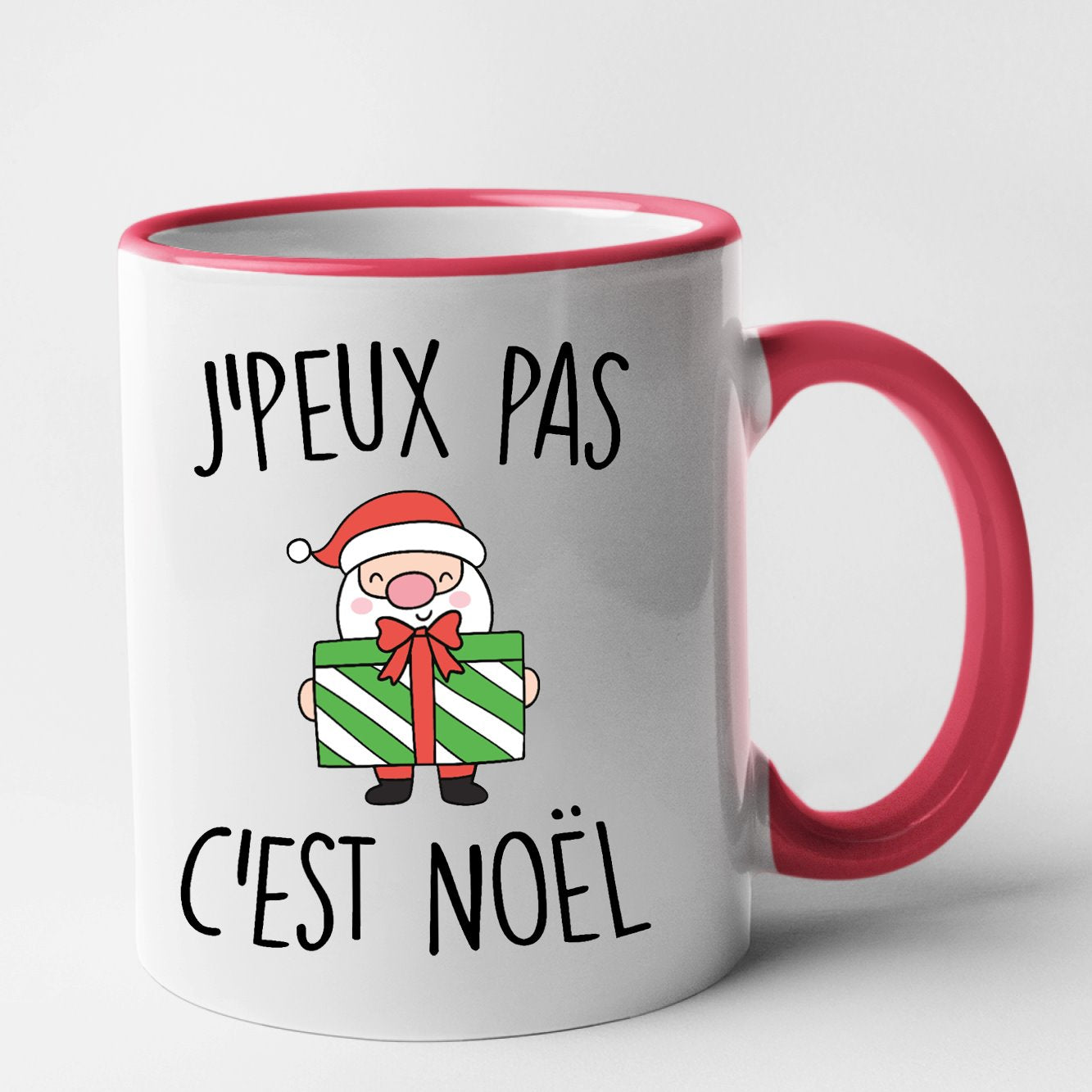 Mug J'peux pas c'est Noël Rouge