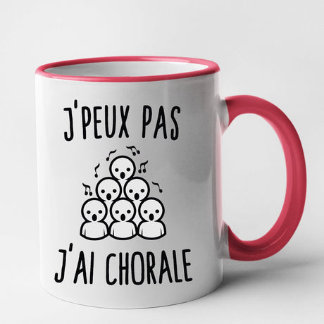 Mug J'peux pas j'ai chorale Rouge