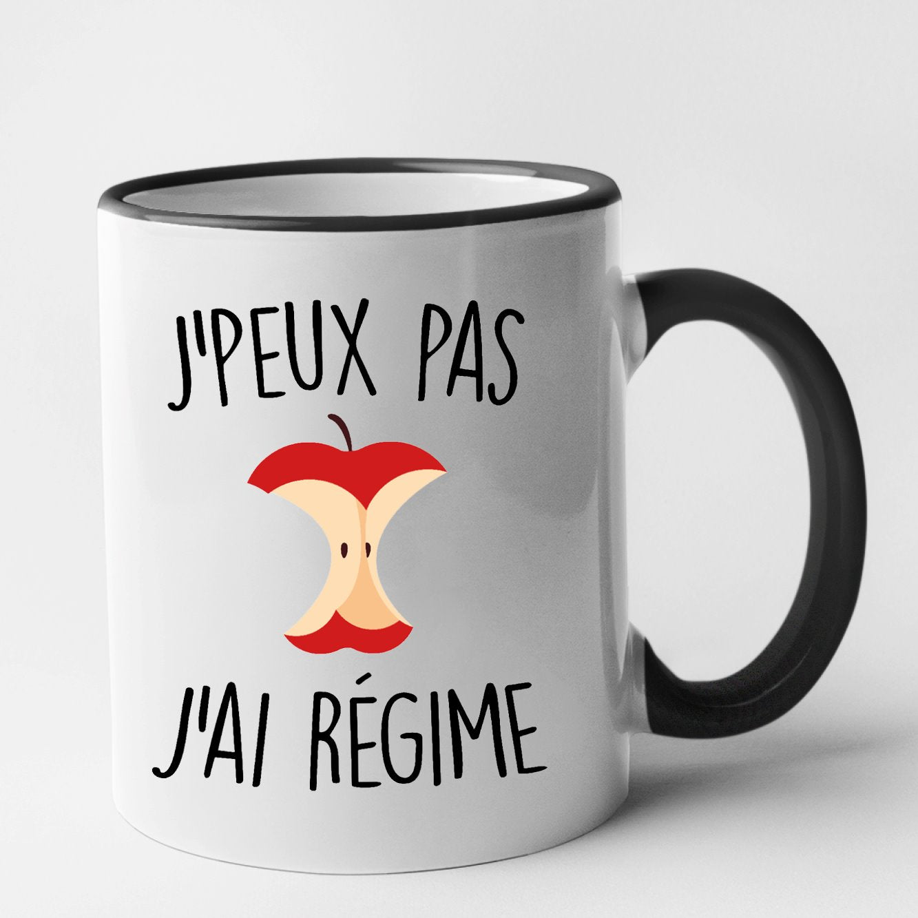 Mug J'peux pas j'ai régime Noir