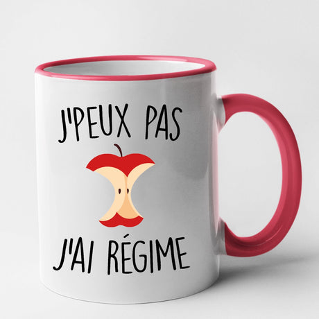 Mug J'peux pas j'ai régime Rouge