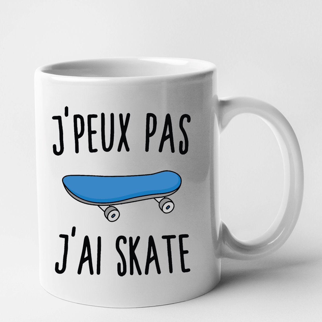 Mug J'peux pas j'ai skate Blanc