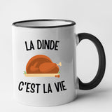 Mug La dinde c'est la vie Noir