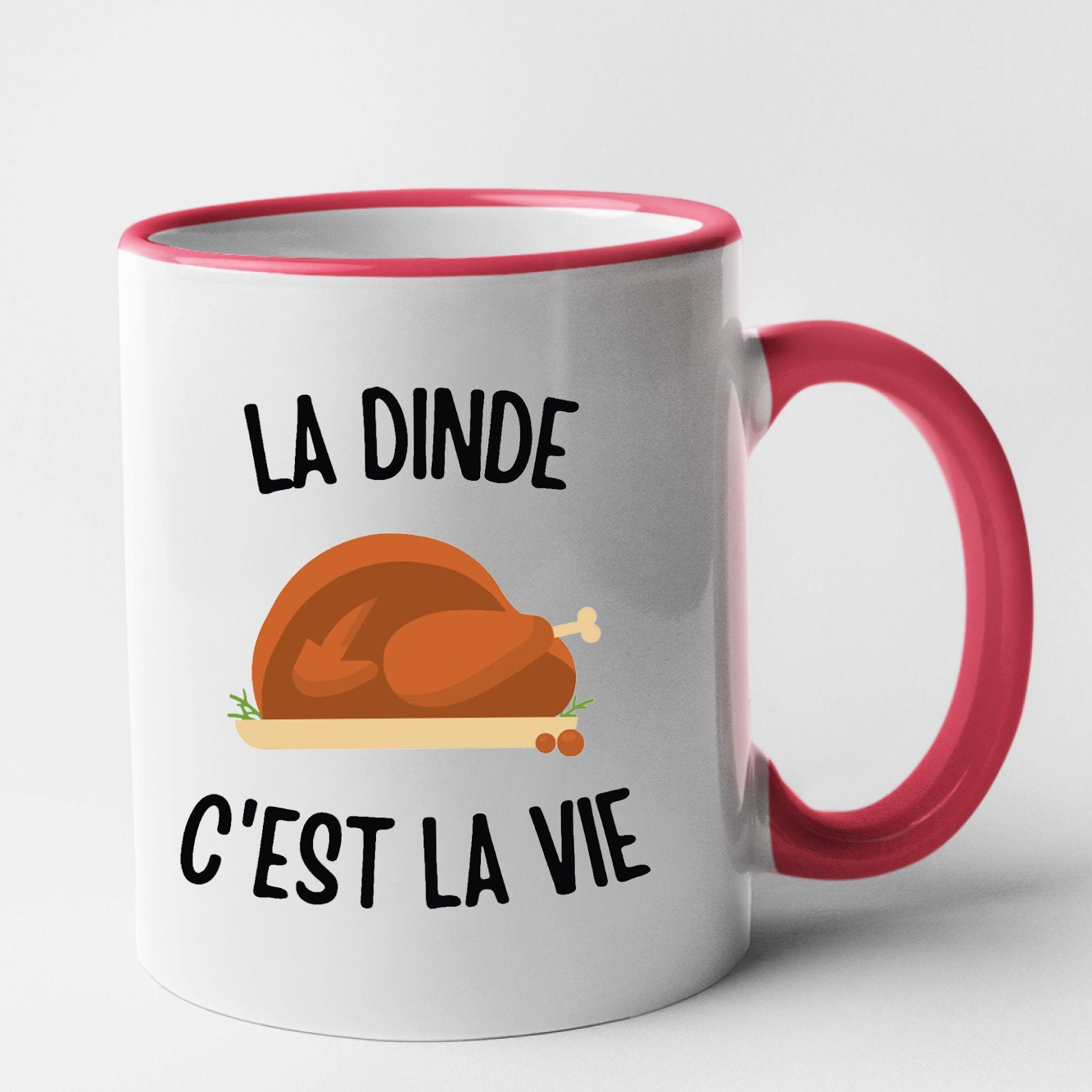 Mug La dinde c'est la vie Rouge