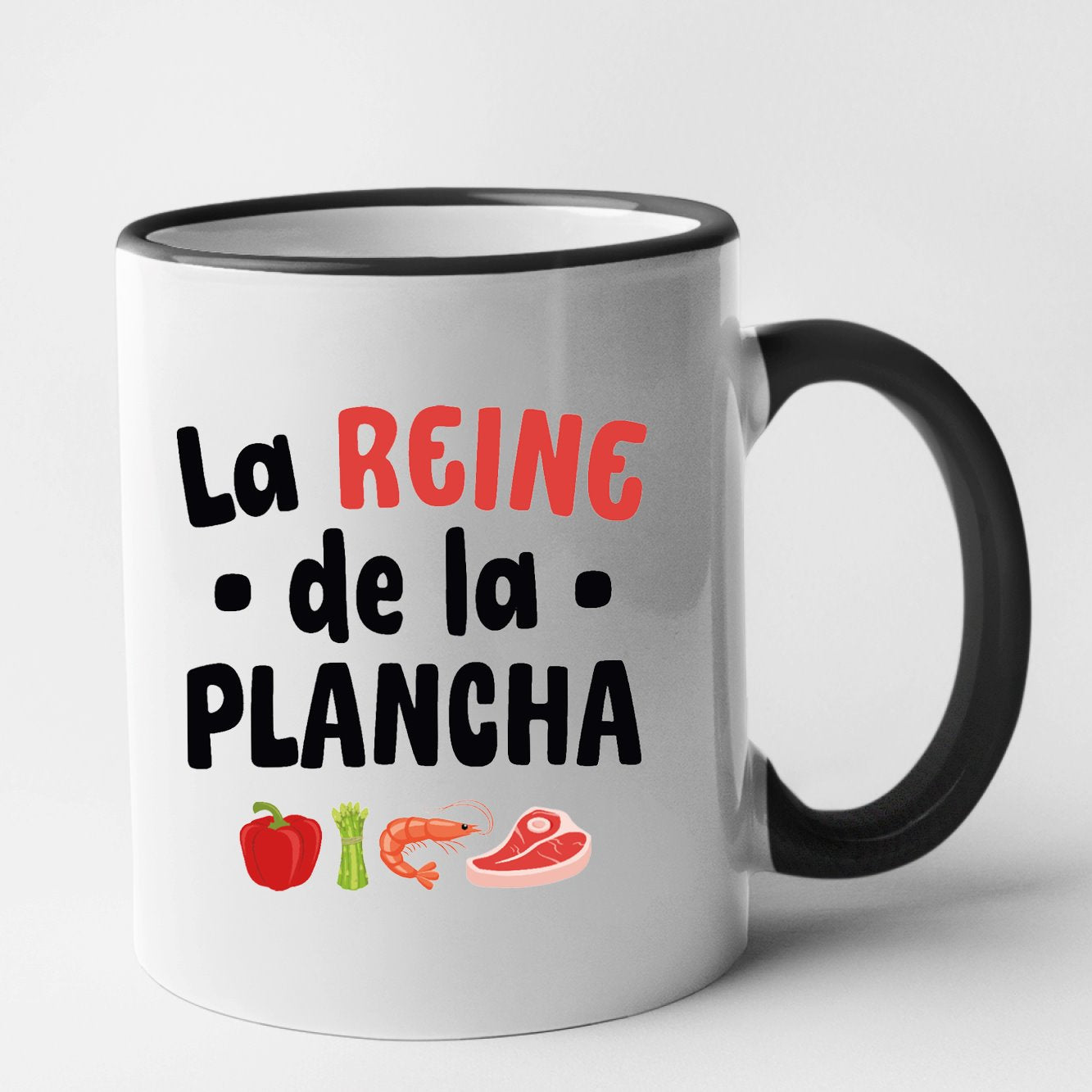 Mug La reine de la plancha Noir