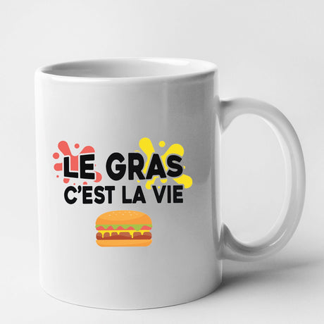 Mug Le gras c'est la vie Blanc