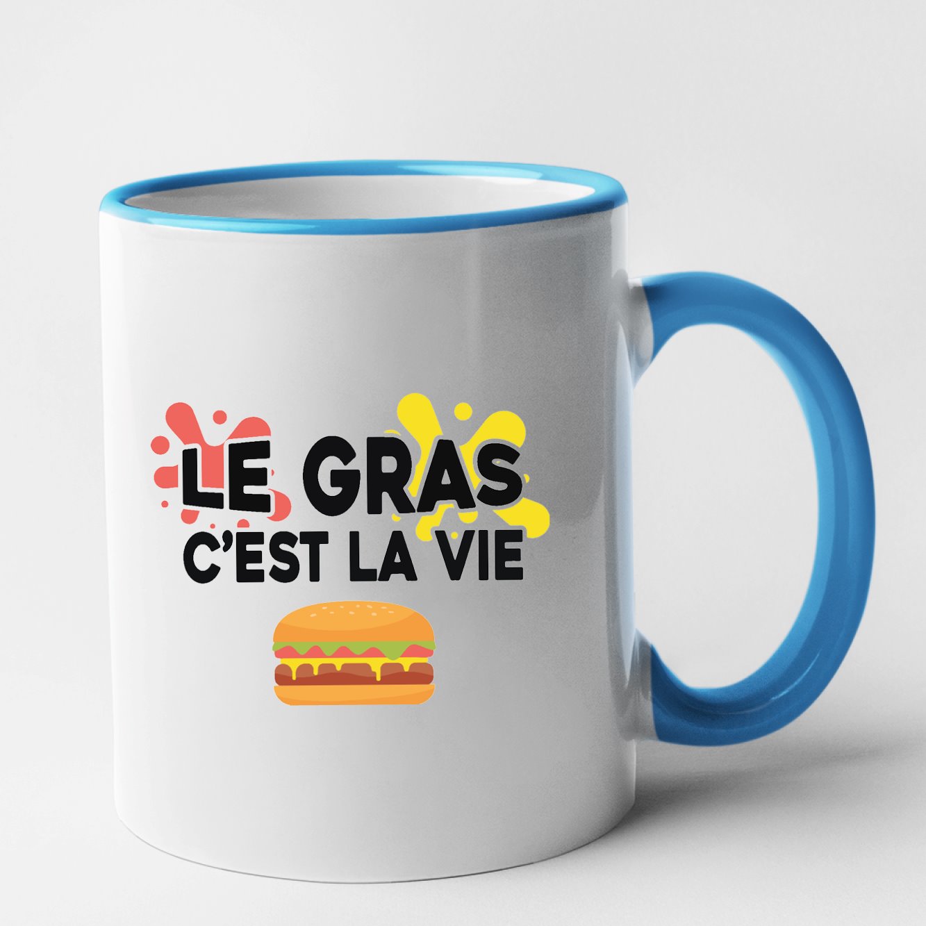 Mug Le gras c'est la vie Bleu