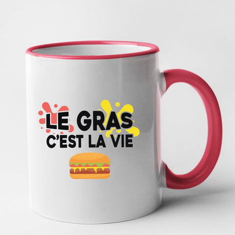 Mug Le gras c'est la vie Rouge