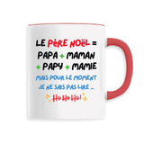 Mug Le Père Noël c'est papa maman papy mamie 