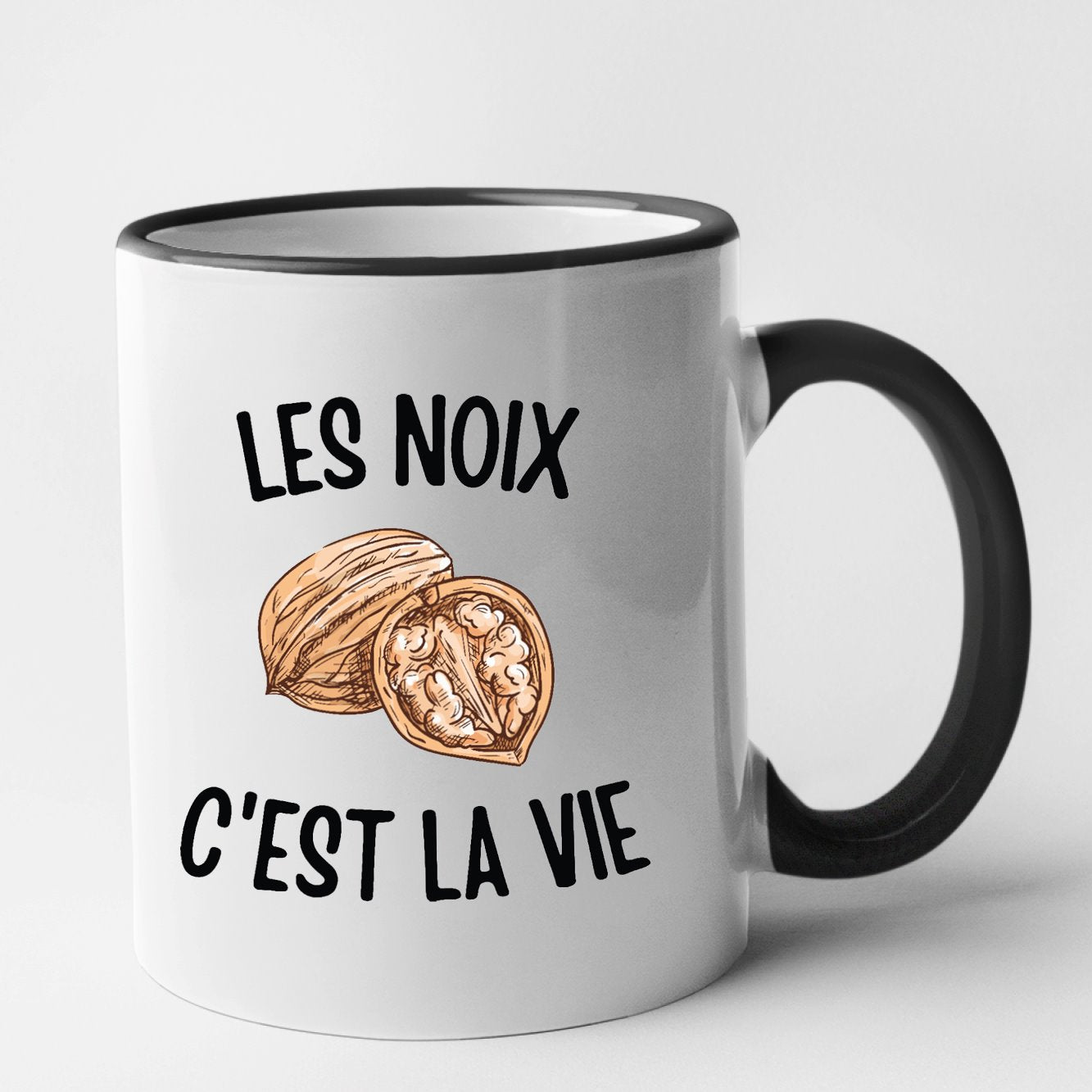 Mug Les noix c'est la vie Noir