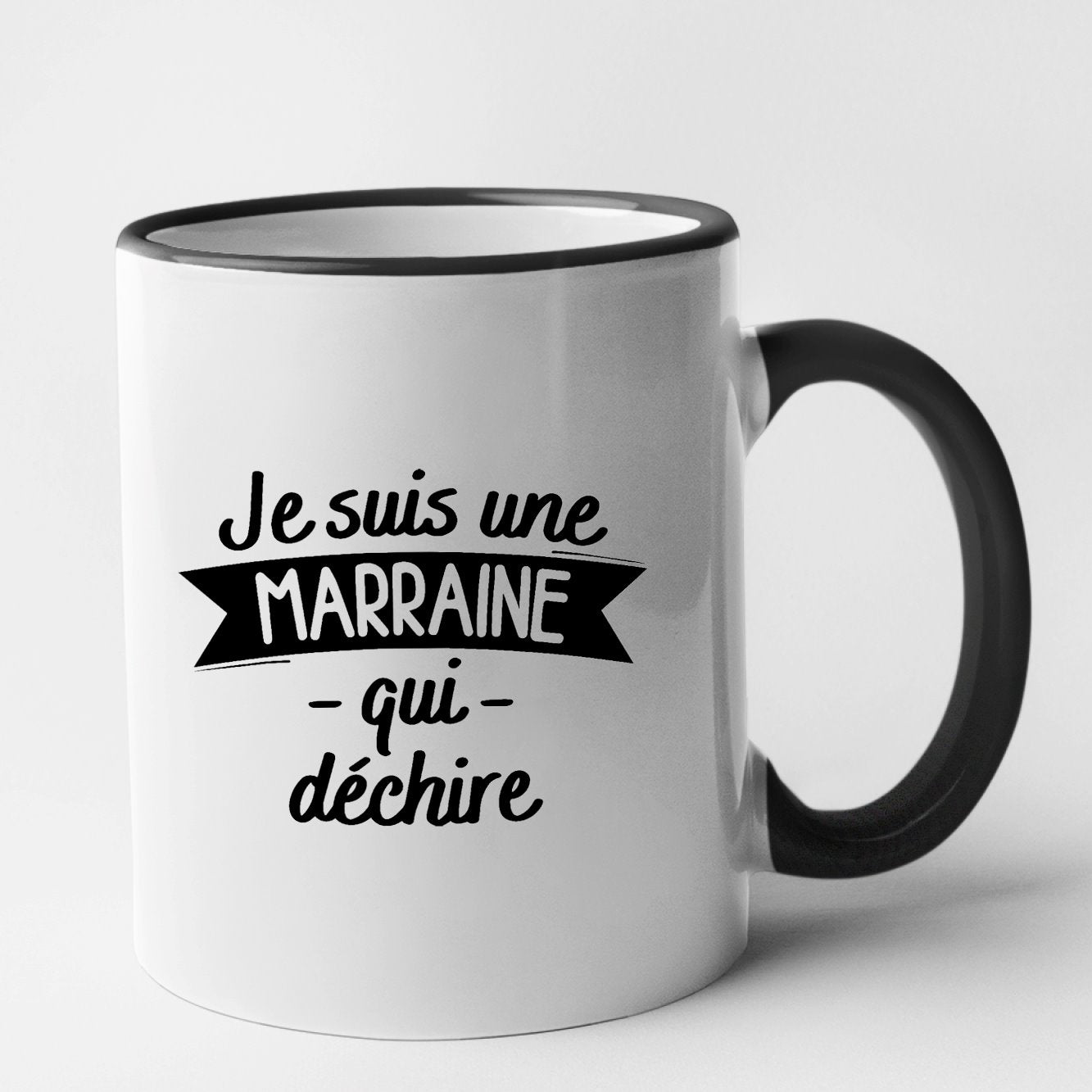 Mug Marraine qui déchire Noir