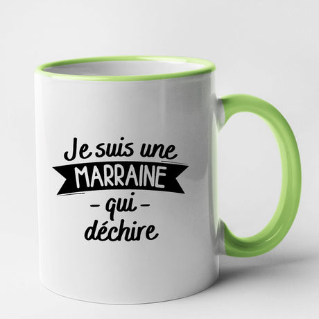 Mug Marraine qui déchire Vert