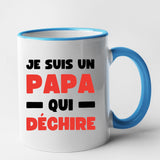 Mug Papa qui déchire Bleu